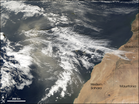 Dust off Northwestern Africa