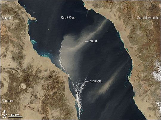 Dust Storm over the Red Sea