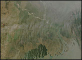 Haze and Sediment in Bangladesh and India