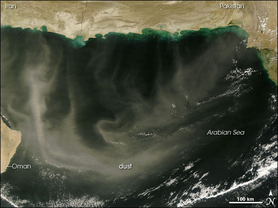 Dust over the Arabian Sea