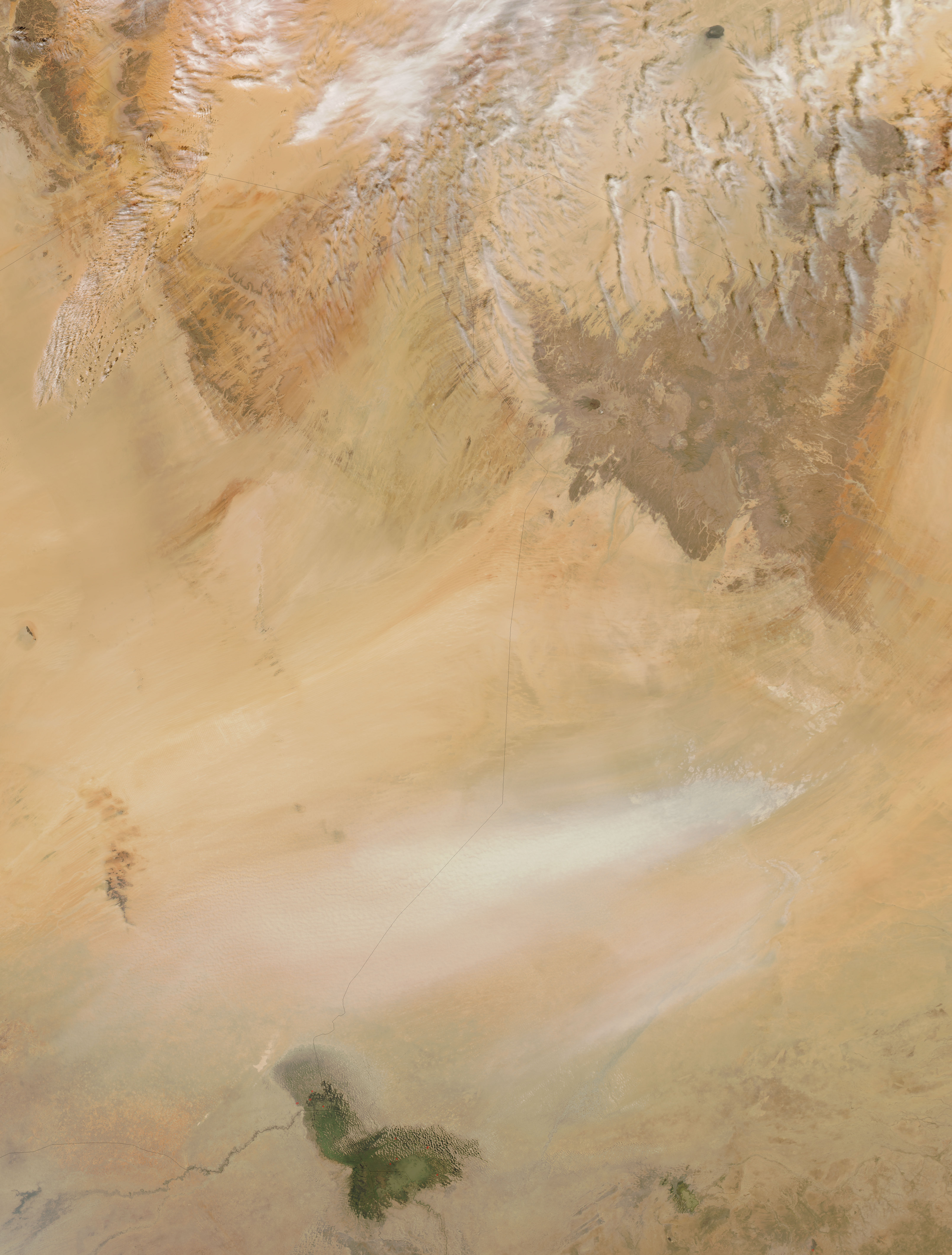 Bodele Depression Dust Storm, Lake Chad Fires - related image preview
