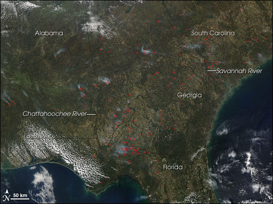 Fires in the Southern United States