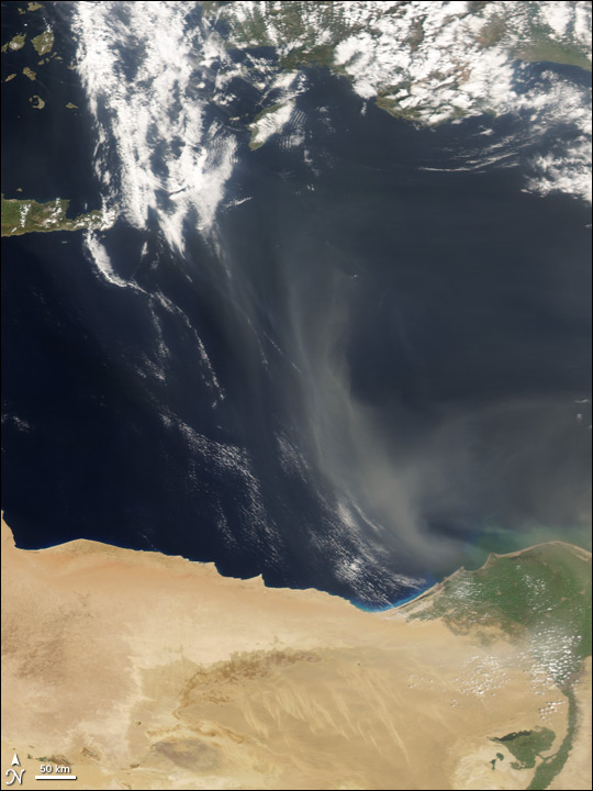 Dust Storm out of Northern Africa