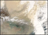 Dust and Clouds over Eastern China