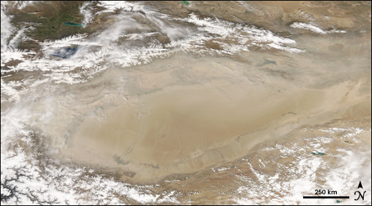 Dust Storm in the Taklimakan Desert