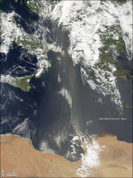 Dust Blowing across the Eastern Mediterranean