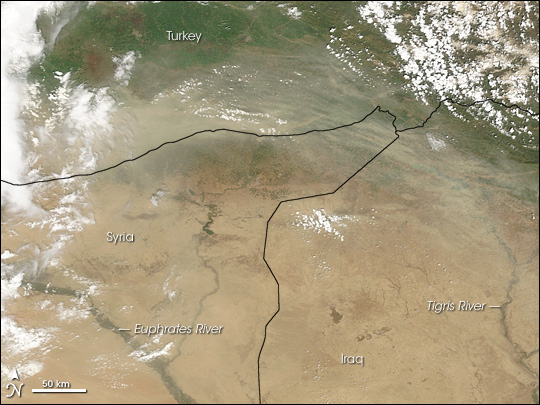 Dust Storm over Syria, Turkey, and Iraq