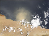 Dust Plume off the Coast of Northern Africa
