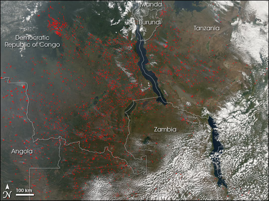 Fires in Central Africa