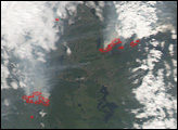 Fires in Eastern Canada