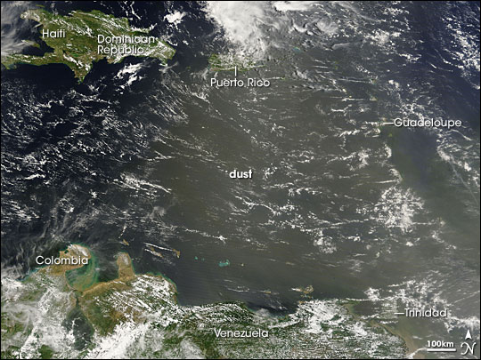 Dust Plume off Western Africa