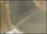 Dust Plume off the Coast of Sudan