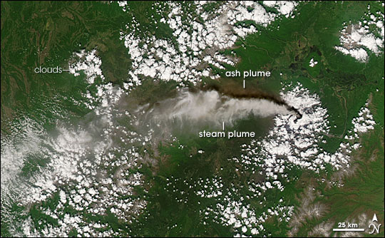 Dual Plume from Klyuchevskaya Volcano