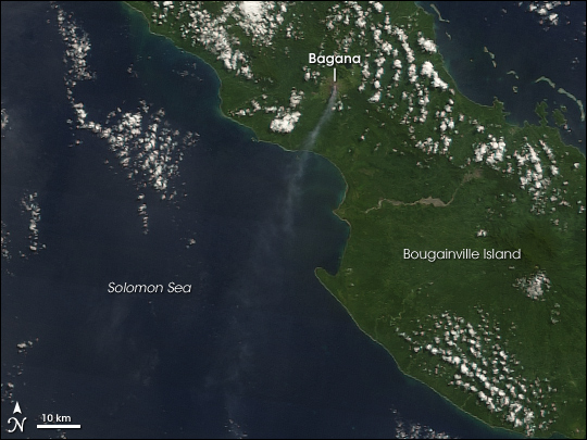 Plume from Bagana, Bougainville Island