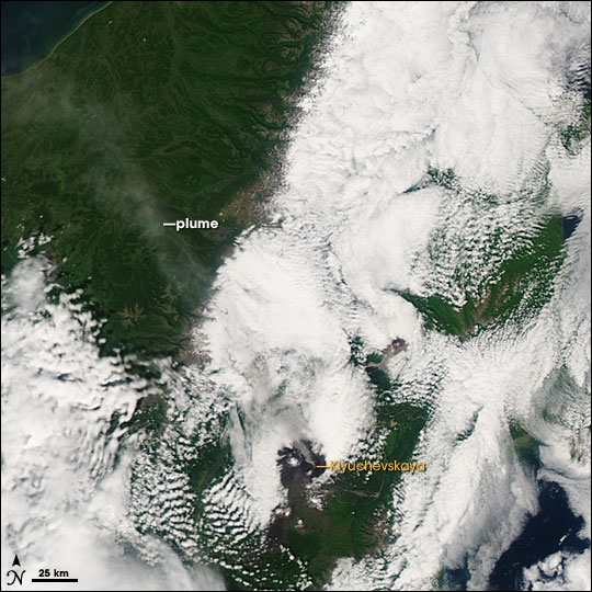 Plume from Klyuchevskaya Volcano