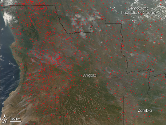 Fires in Angola