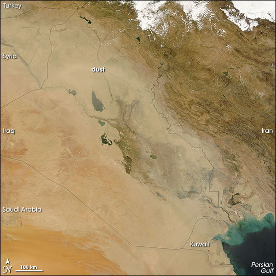 Dust Plume Over Iraq and Iran