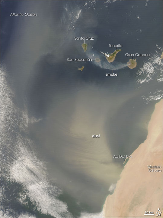 Dust and Smoke off the West Coast of Africa - related image preview