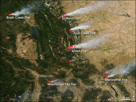 Fires in Montana and Idaho