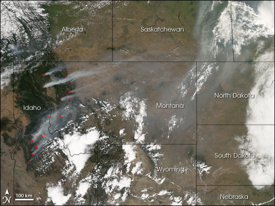 Fires in Montana and Idaho