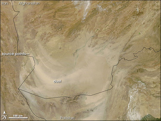Dust Storm over Afghanistan