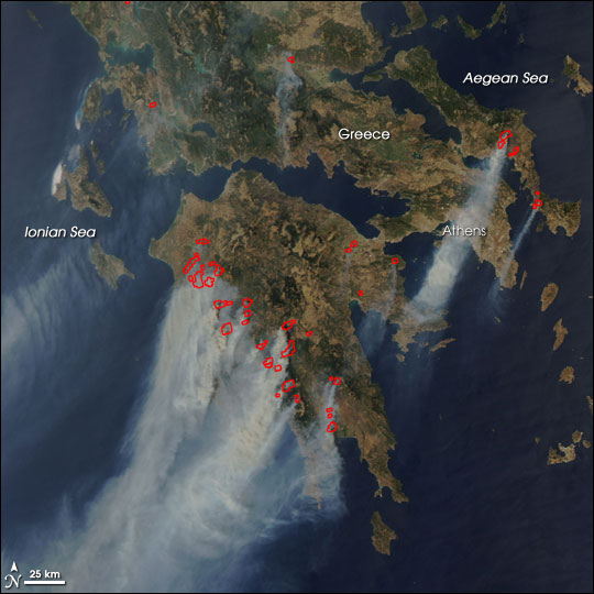 Fires In Greece Natural Hazards   Greece AMO 2007238 