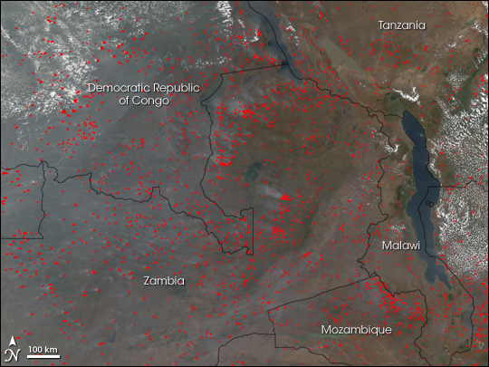 Fires in Central Africa