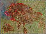 Bushfires in Northern Territory, Australia