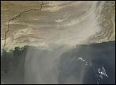 Dust over the Gulf of Oman and Arabian Sea