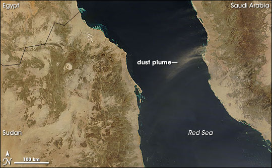 Dust over the Red Sea