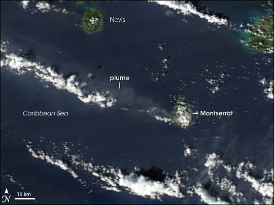 Plume from Soufriere Hills