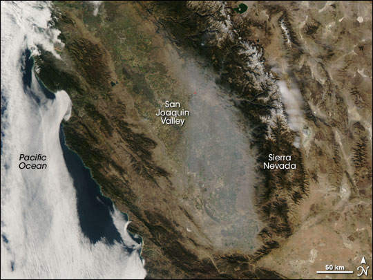 Haze over Southern California