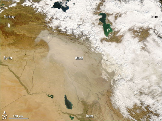 Dust Storm over Turkey, Syria, and Iraq