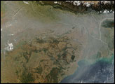Haze over India, Bangladesh, and the Bay of Bengal