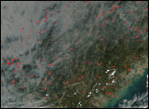 Fires in Southern China