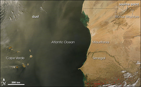 Dust Storm off Western Sahara - related image preview