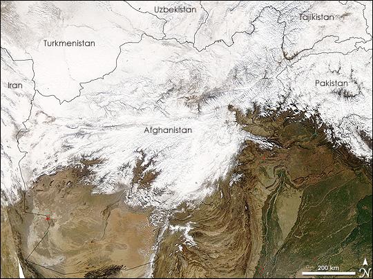 Extreme Cold and Snow in Central Asia