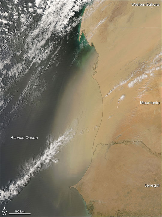 Dust Storm off the African West Coast