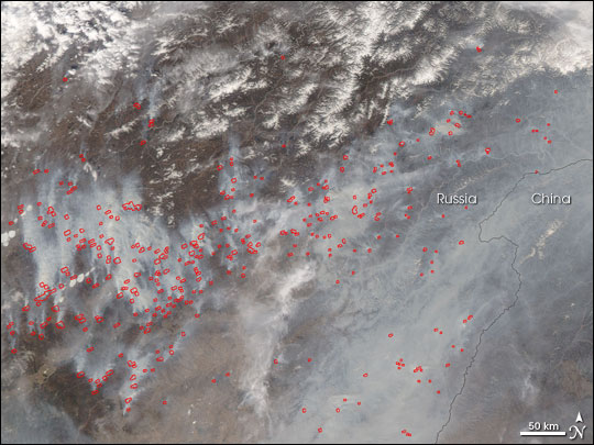 Fires in Southern Russia