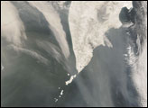 Smoke over the Kamchatka Peninsula and Northern Pacific