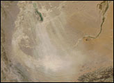 Dust over the Hamoun Wetlands
