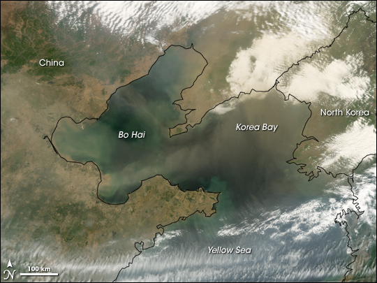 Dust over the Yellow Sea