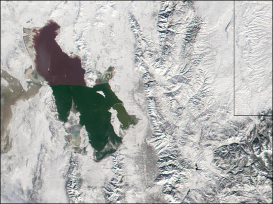 Blanket of Snow Covers Salt Lake City