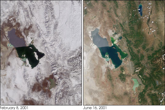 Winter and Summer Views of the Salt Lake Region