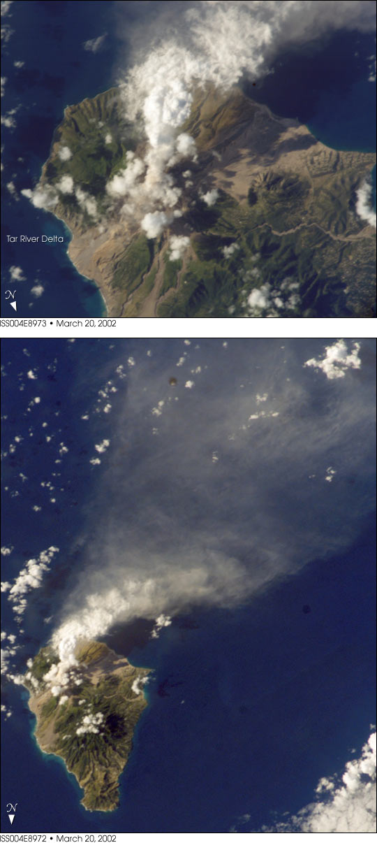 Ash and Steam, Soufriere Hills Volcano, Monserrat