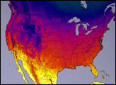 Terra Data Confirm Warm, Dry U.S. Winter