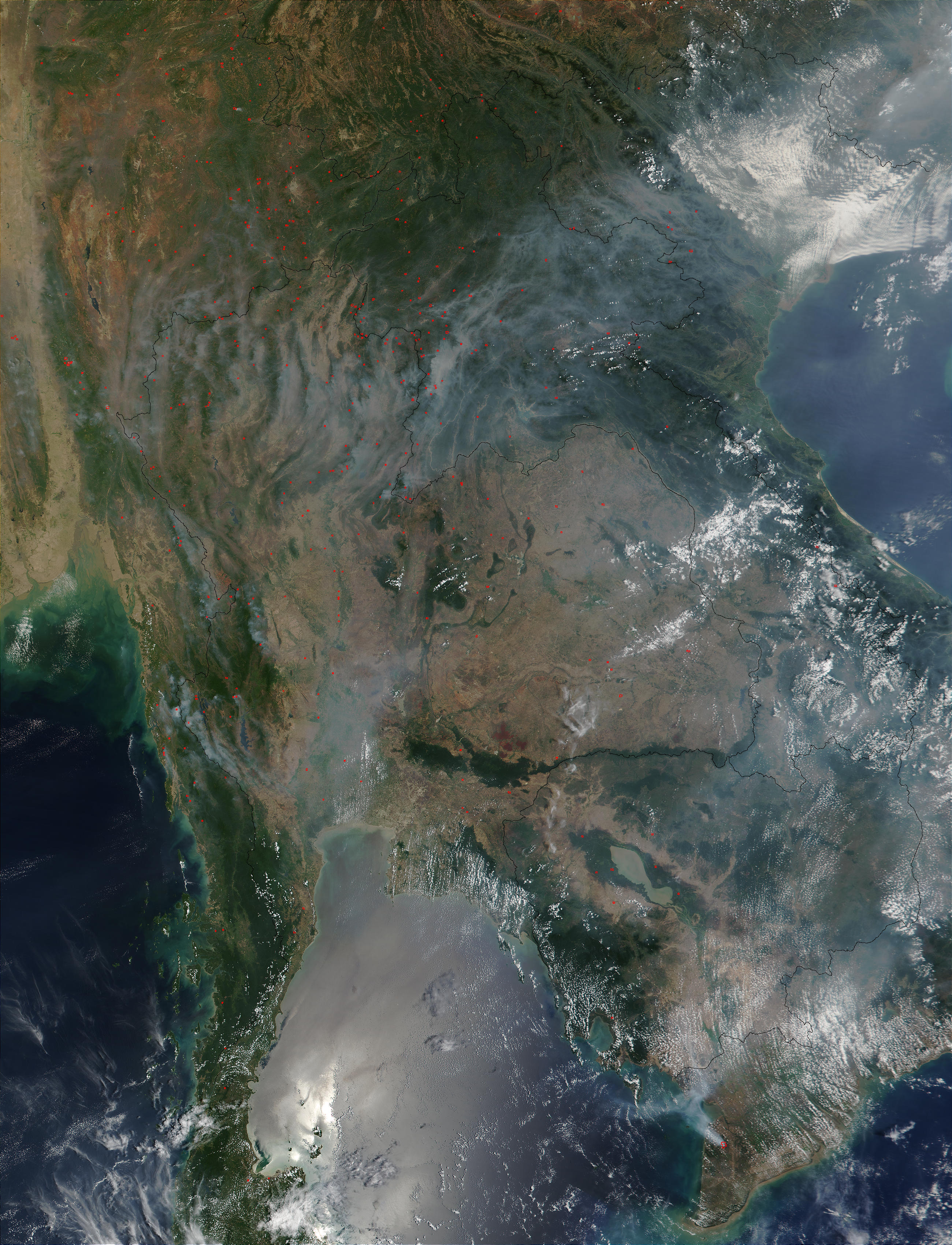 Fires Throughout Thailand, Myanmar, and Laos - related image preview