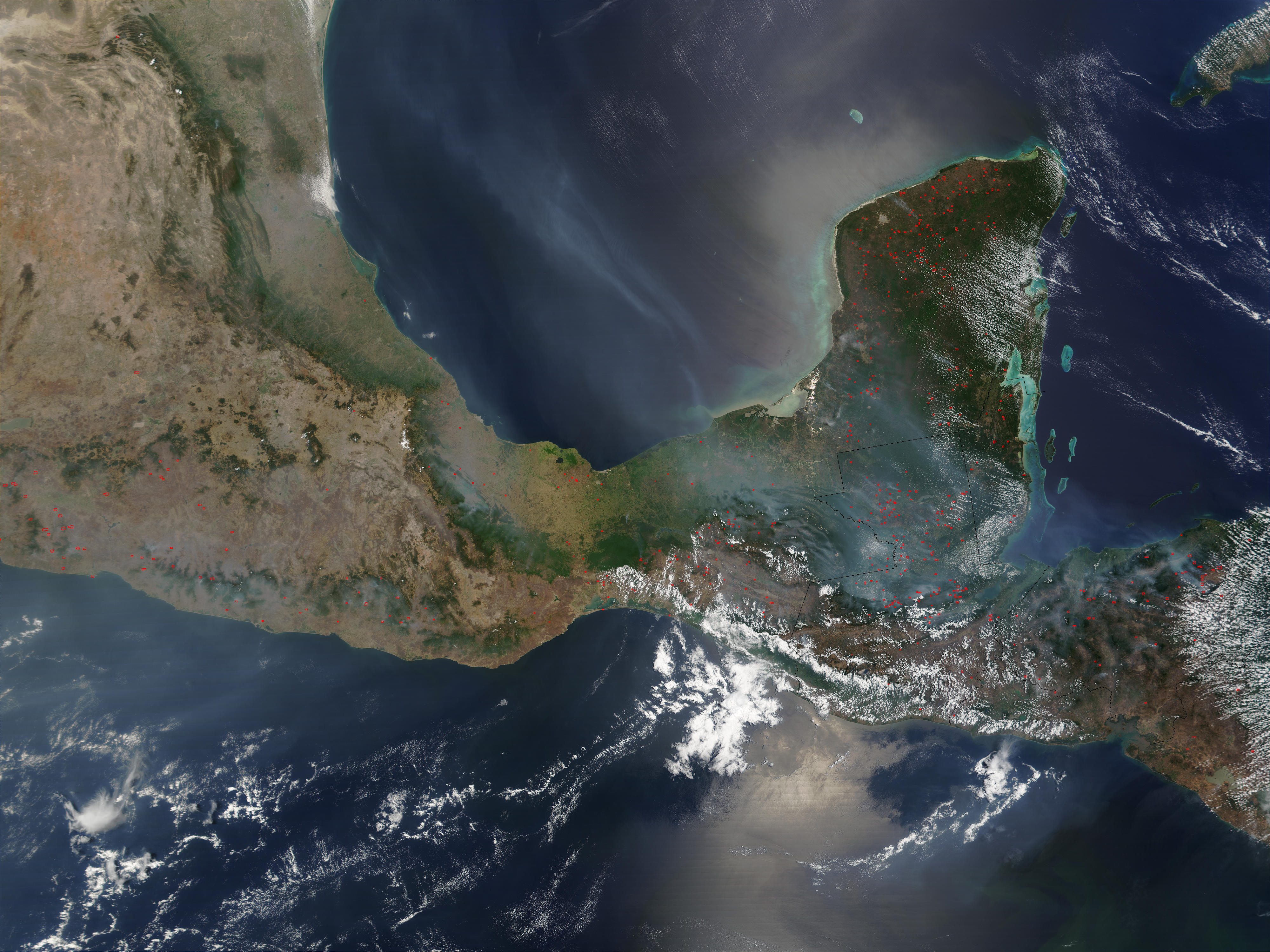 Мексика со спутника
