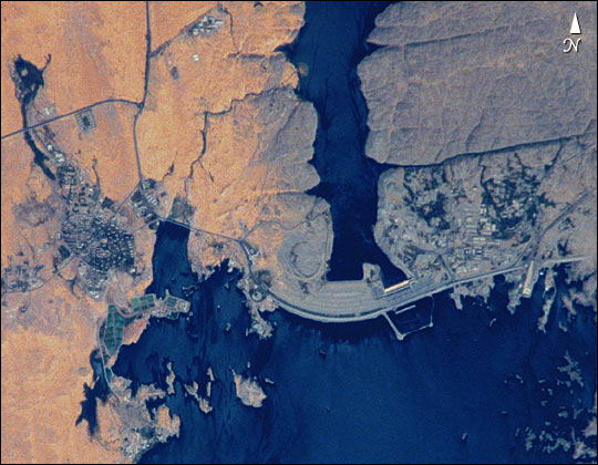 Aswan High Dam in 6-meter Resolution from the International Space Station