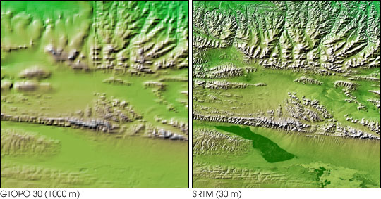 Topography of the Kunlun Fault